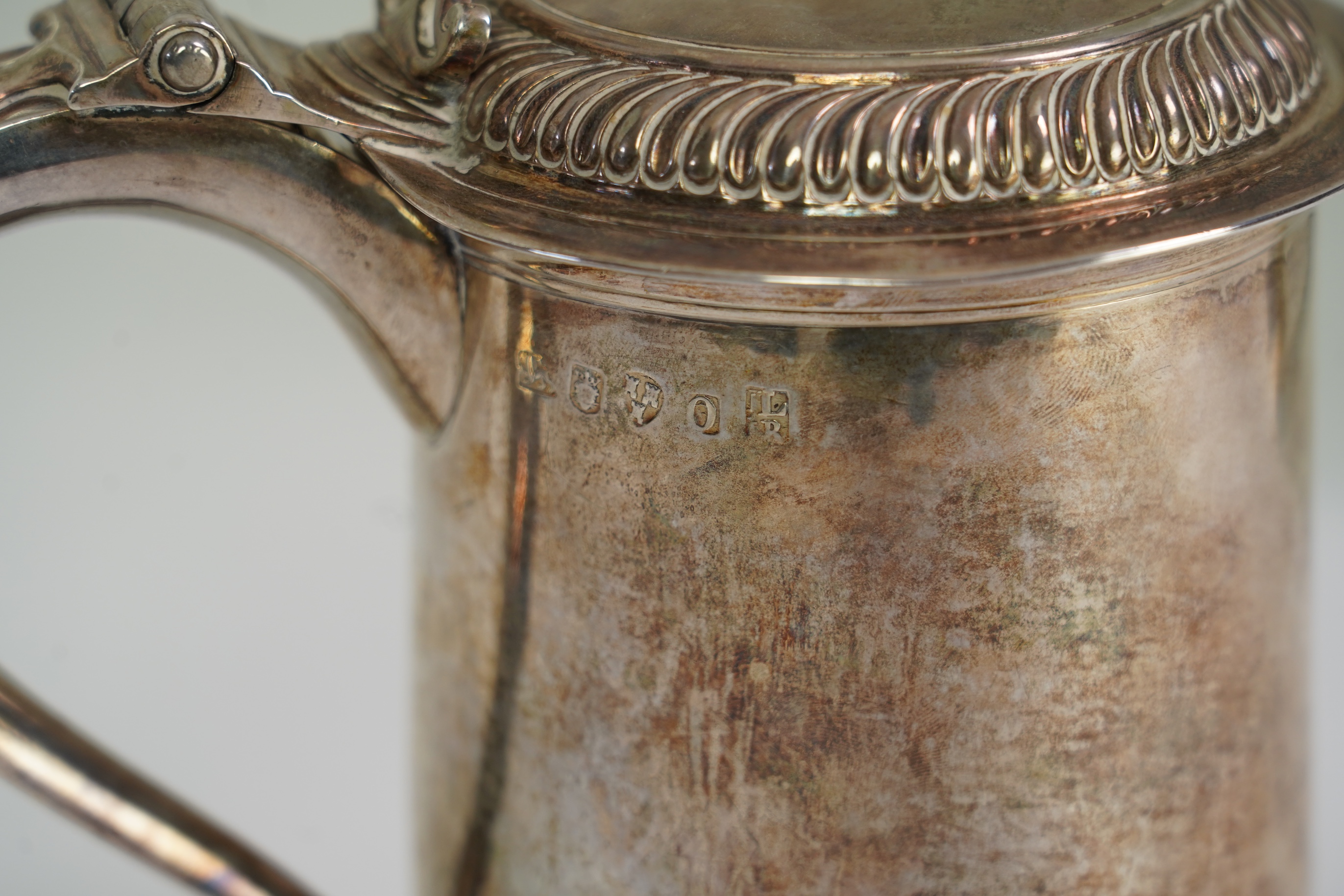 A George III provincial silver peg tankard by John Langlands I and John Robertson I